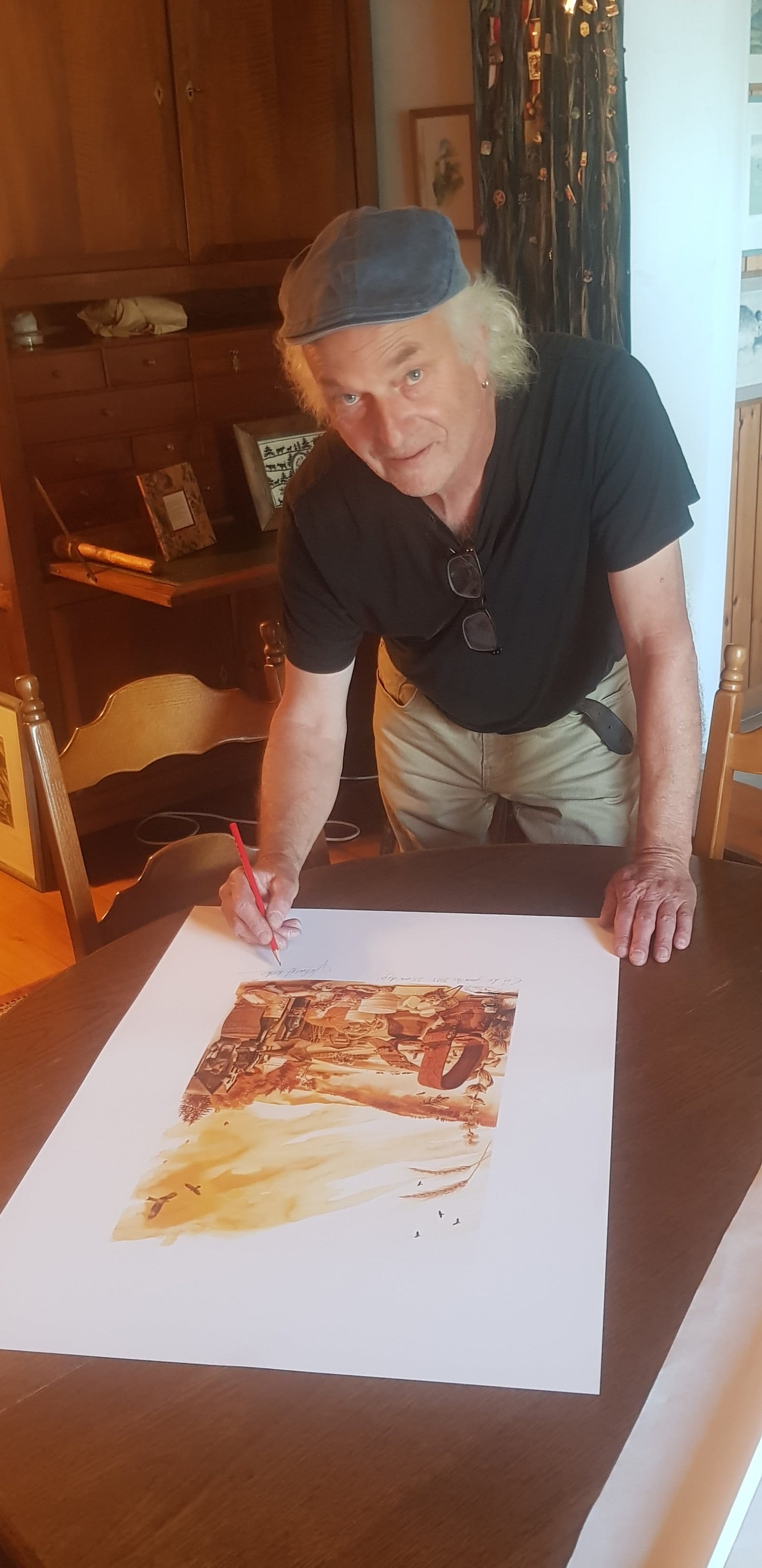 La signature d'un tirage.